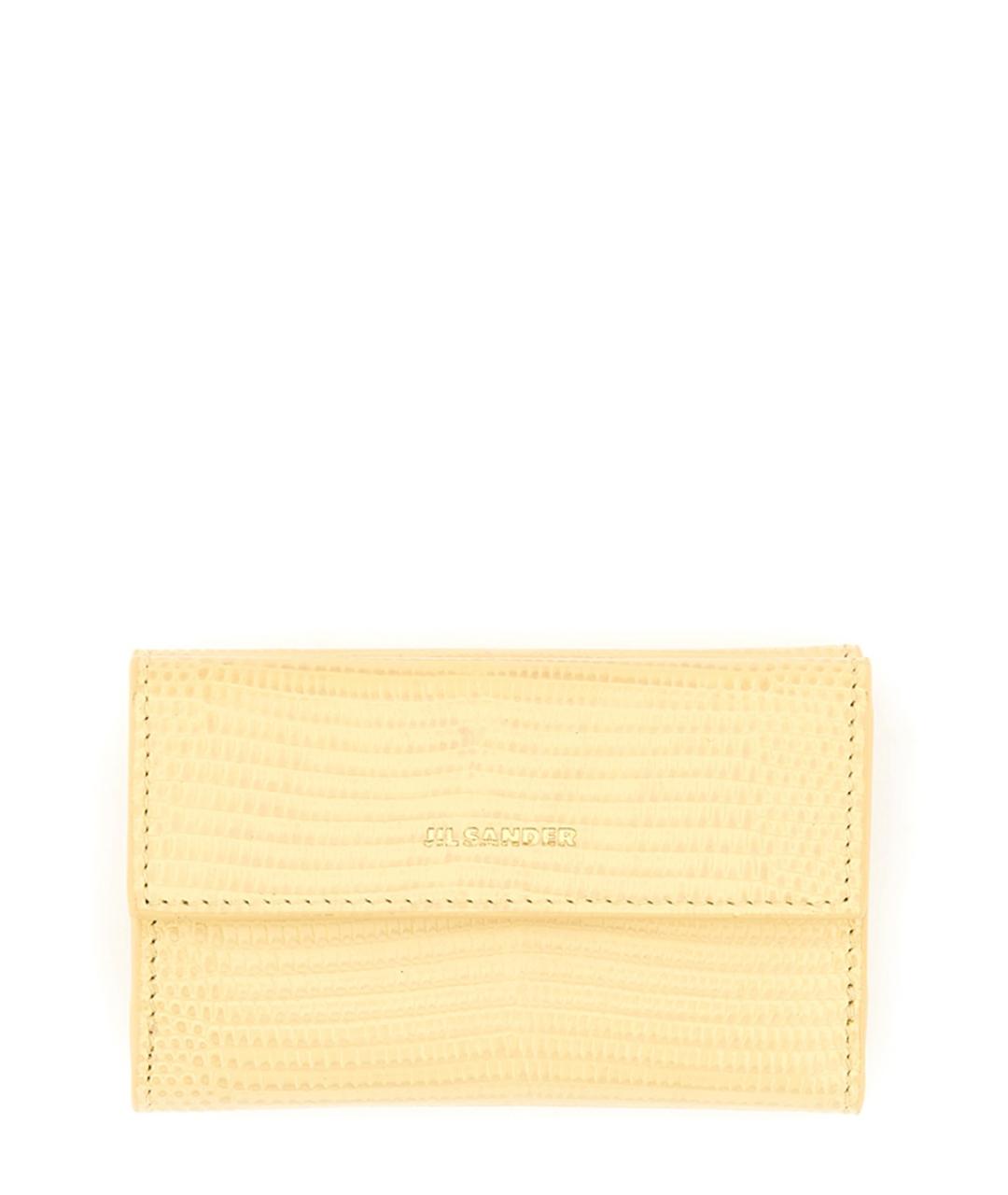 JIL SANDER Желтый кожаный кошелек, фото 1