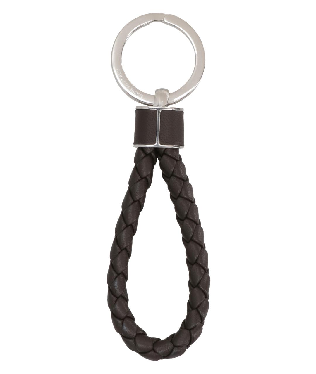 BOTTEGA VENETA Коричневый брелок, фото 3