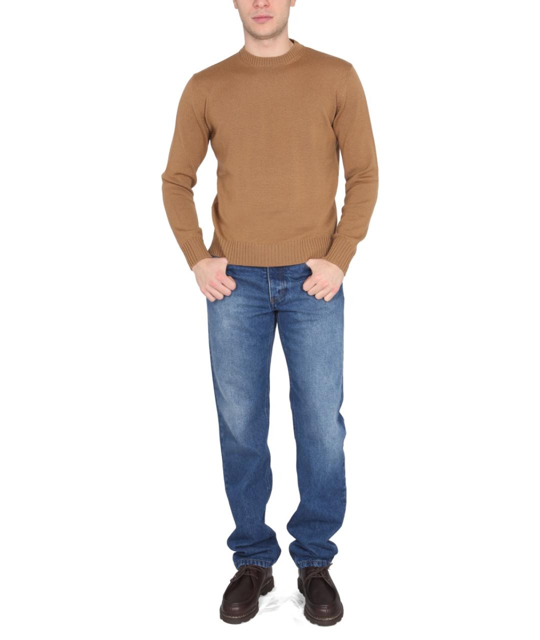 BALLANTYNE Бежевый шерстяной джемпер / свитер, фото 2