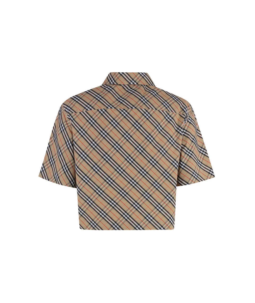 BURBERRY Бежевая хлопковая рубашка, фото 2