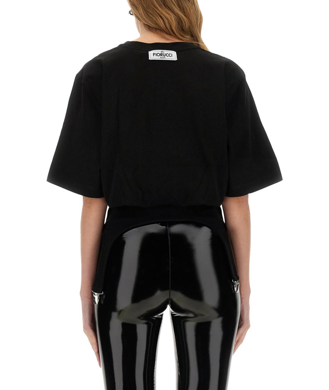 FIORUCCI Черная хлопковая футболка, фото 3