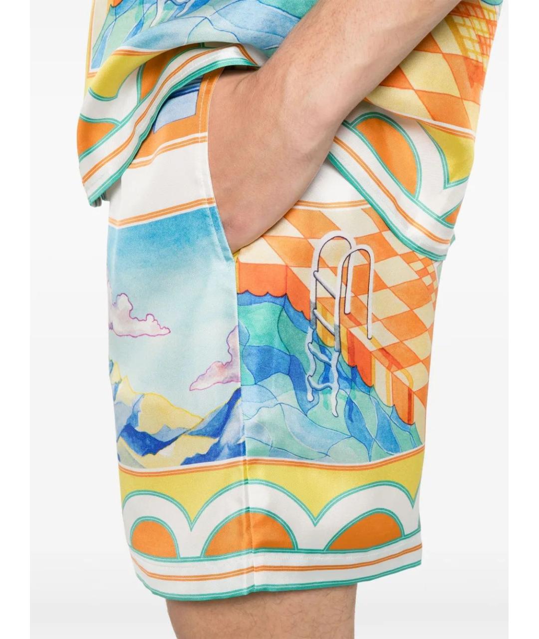 CASABLANCA Мульти шелковые шорты, фото 5