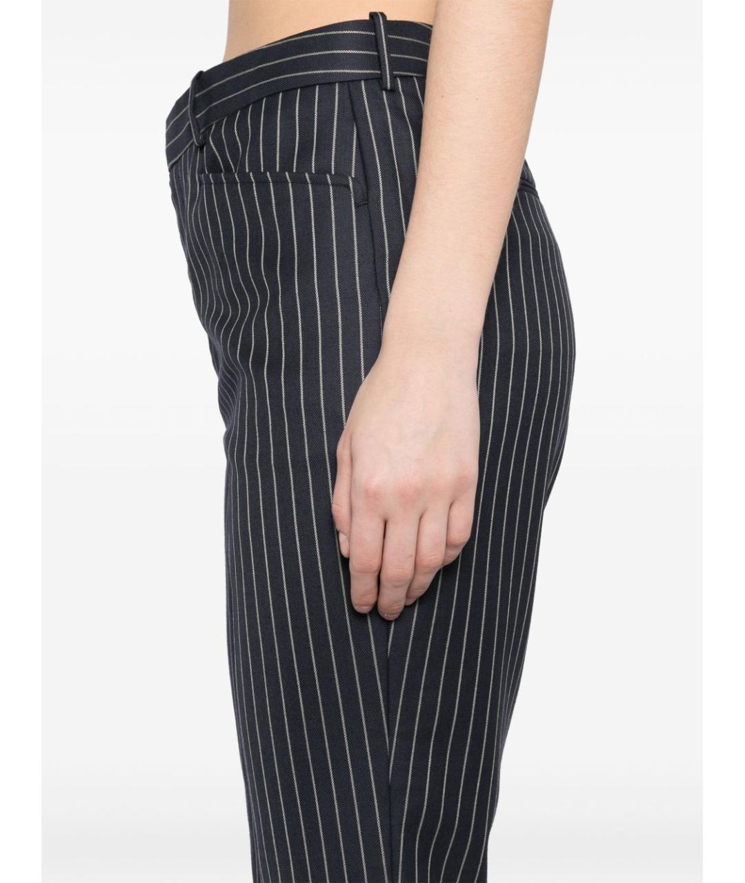 TOM FORD Темно-синие шерстяные прямые брюки, фото 2