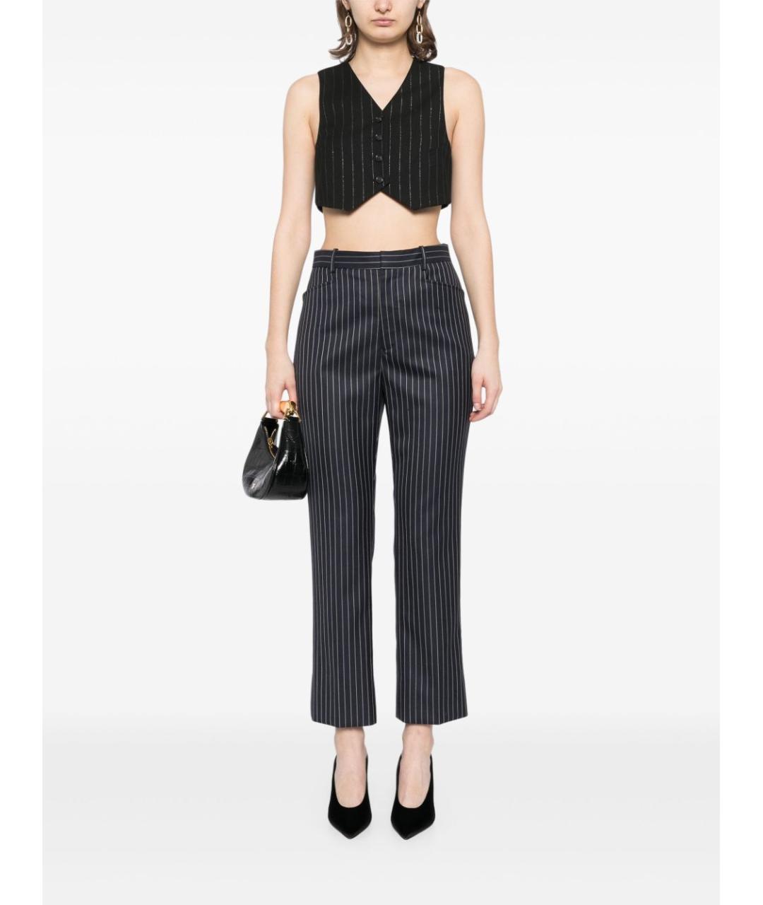 TOM FORD Темно-синие шерстяные прямые брюки, фото 5