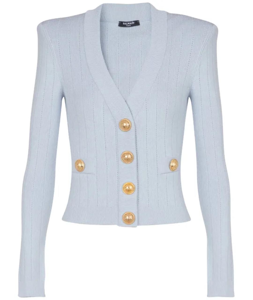 BALMAIN Синий вискозный кардиган, фото 1