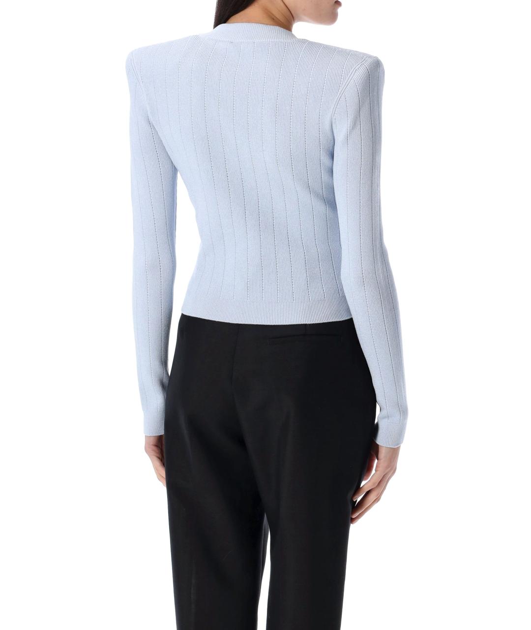 BALMAIN Синий вискозный кардиган, фото 3