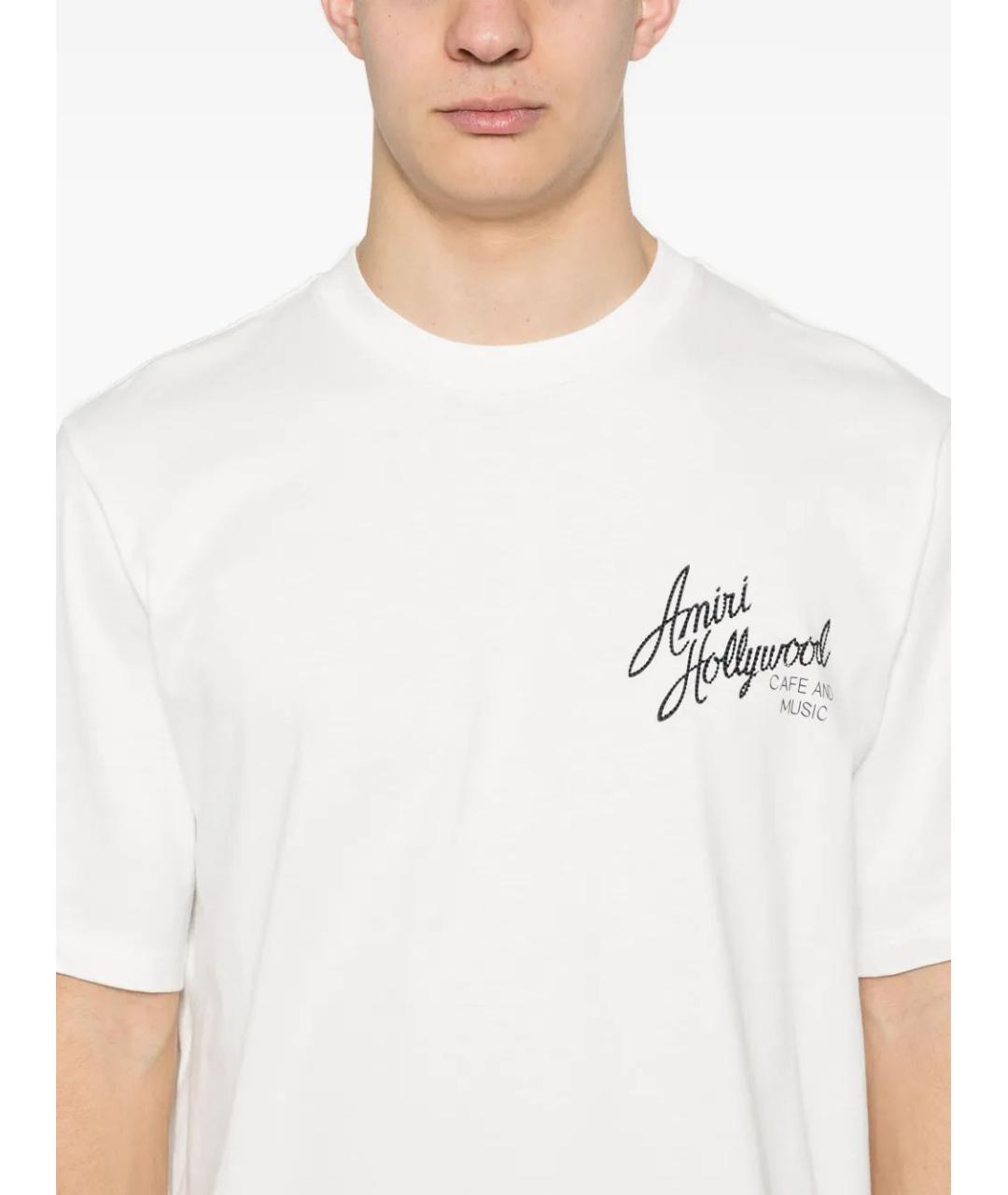 AMIRI Белая хлопковая футболка, фото 4