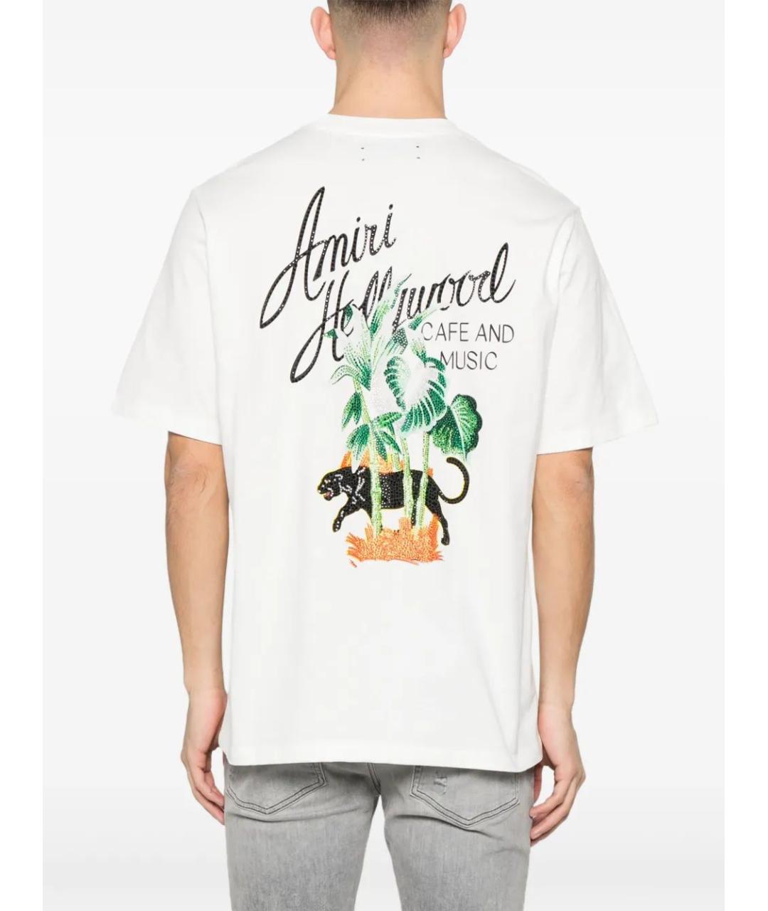 AMIRI Белая хлопковая футболка, фото 3