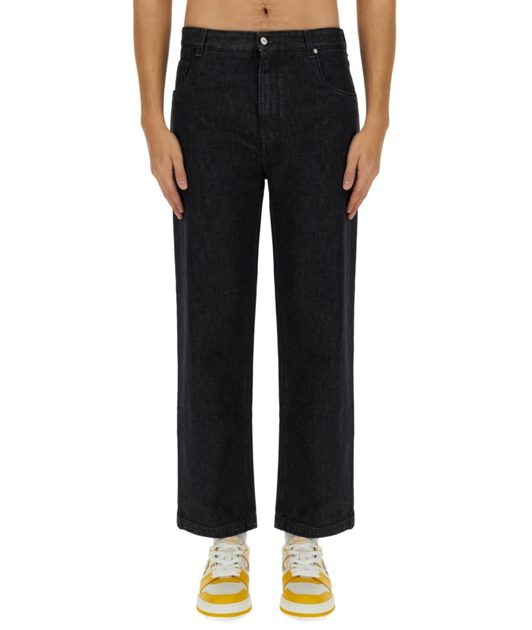 FENDI Черные хлопковые повседневные брюки, фото 5