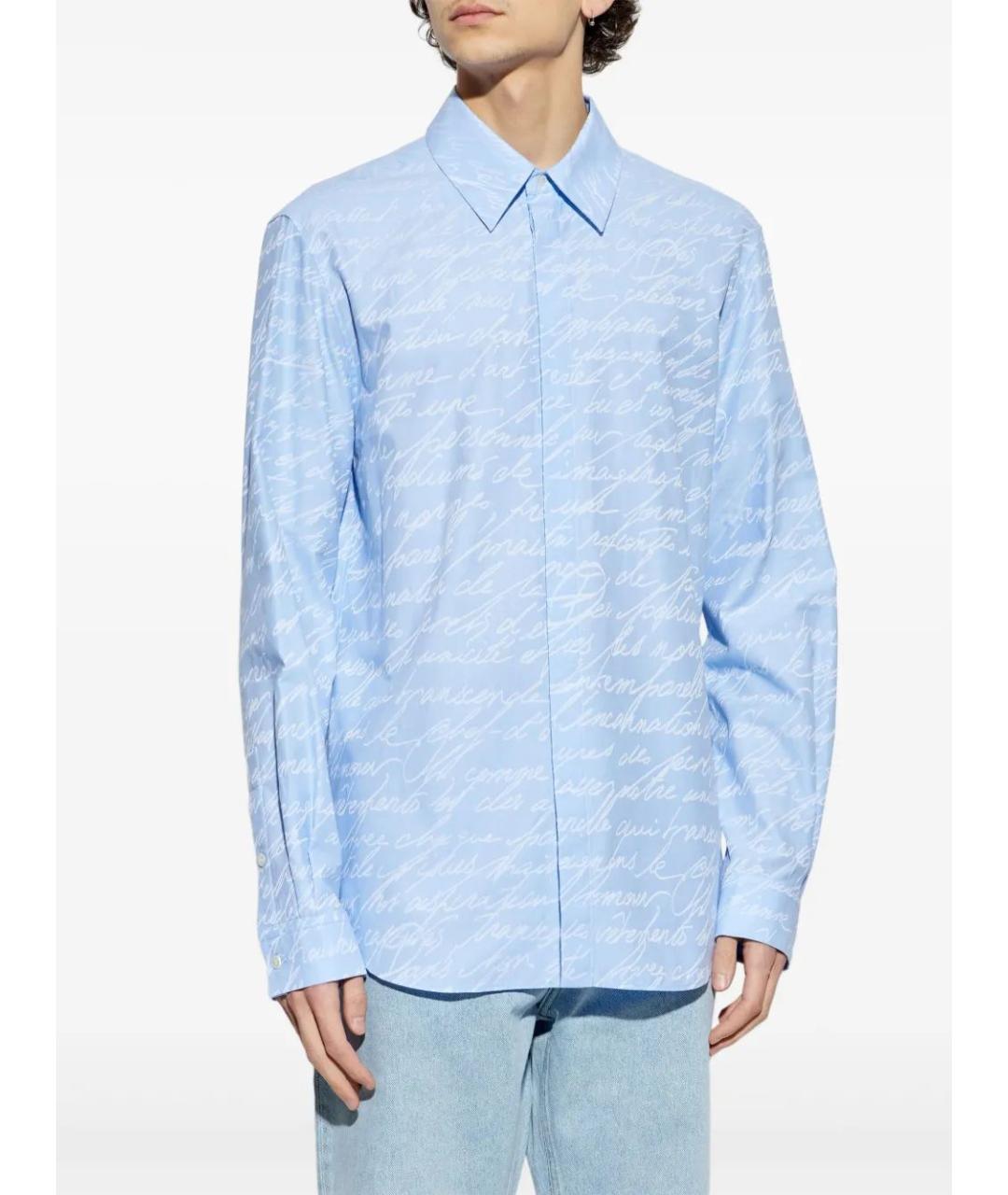 BALMAIN Голубая хлопковая кэжуал рубашка, фото 3
