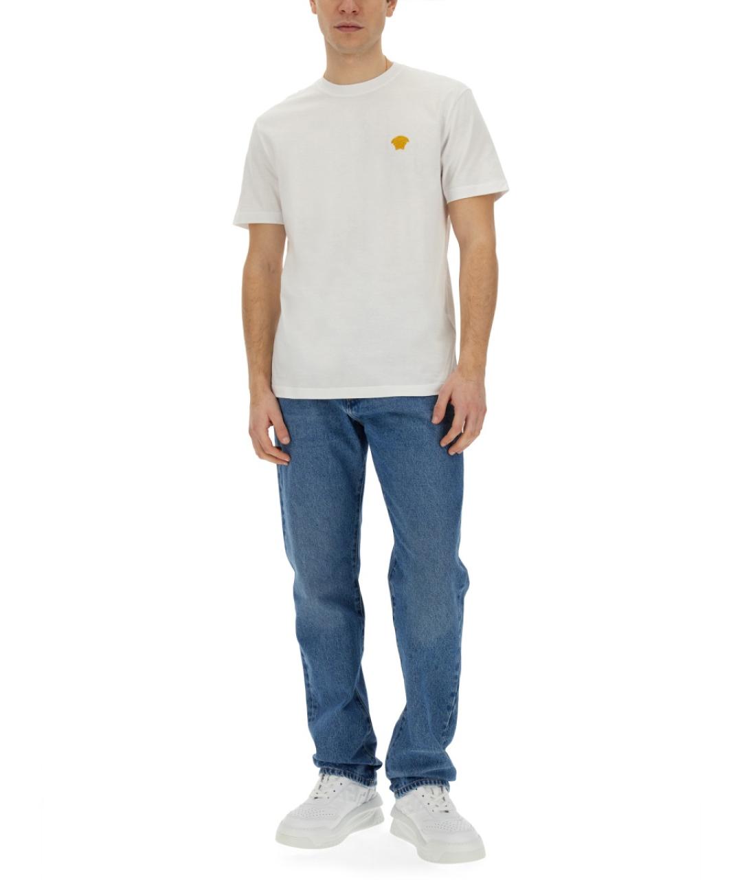 VERSACE Синие хлопковые повседневные брюки, фото 2