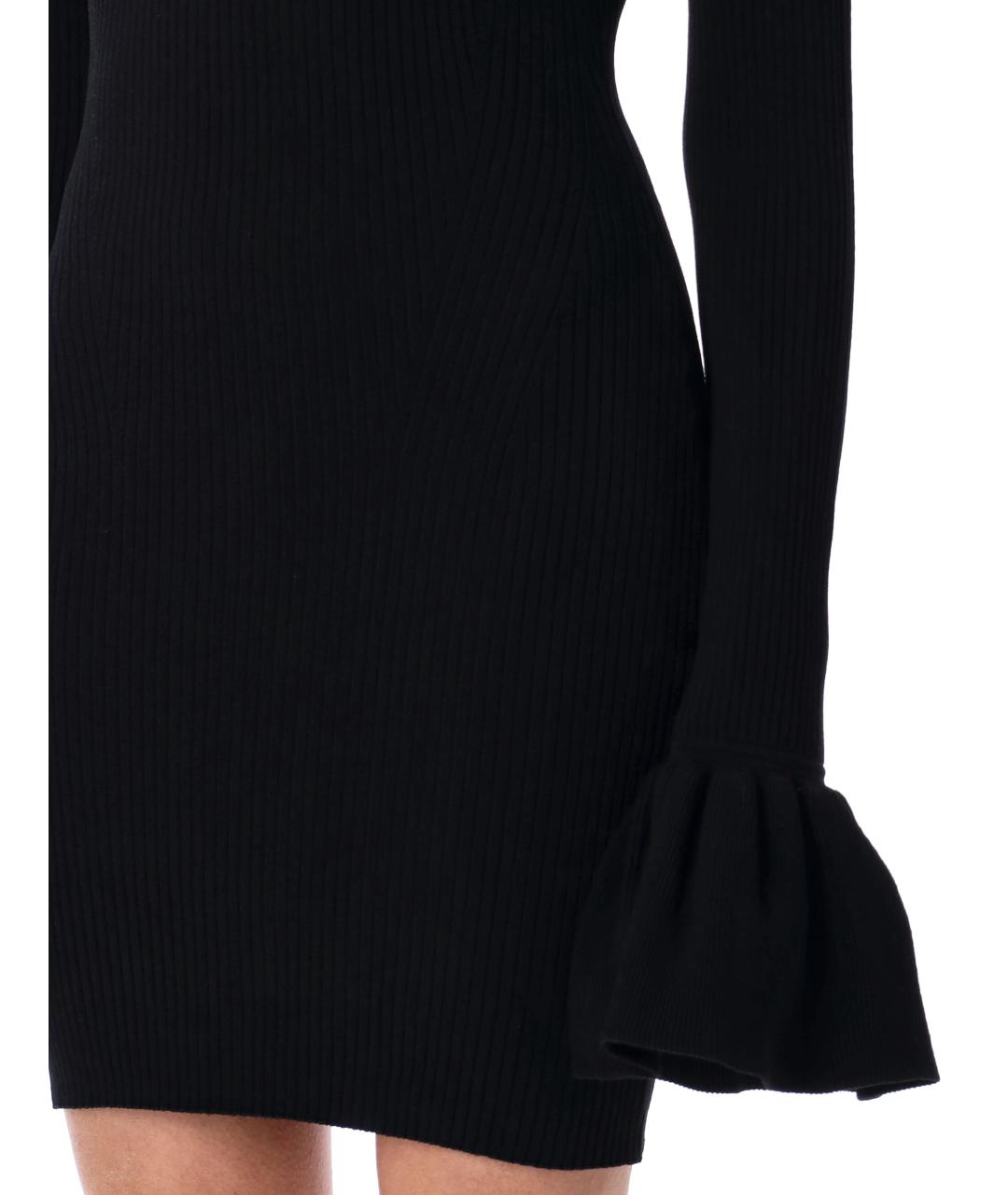 ROTATE Черное вискозное повседневное платье, фото 4