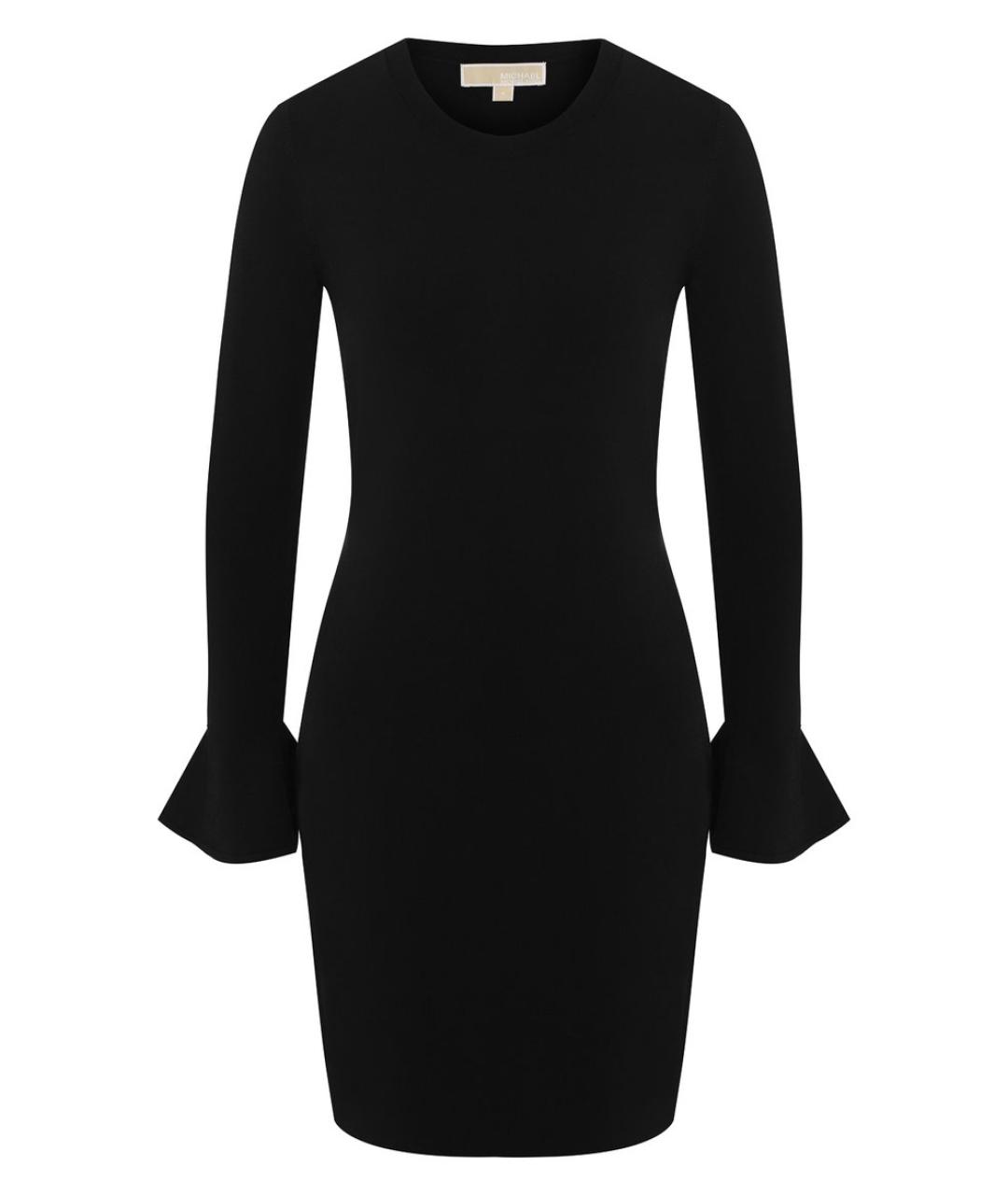 ROTATE Черное вискозное повседневное платье, фото 1