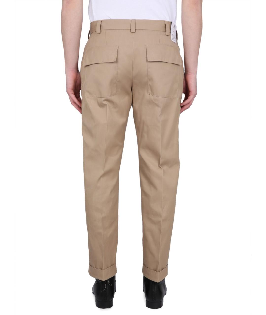 PT TORINO Бежевые хлопковые повседневные брюки, фото 4