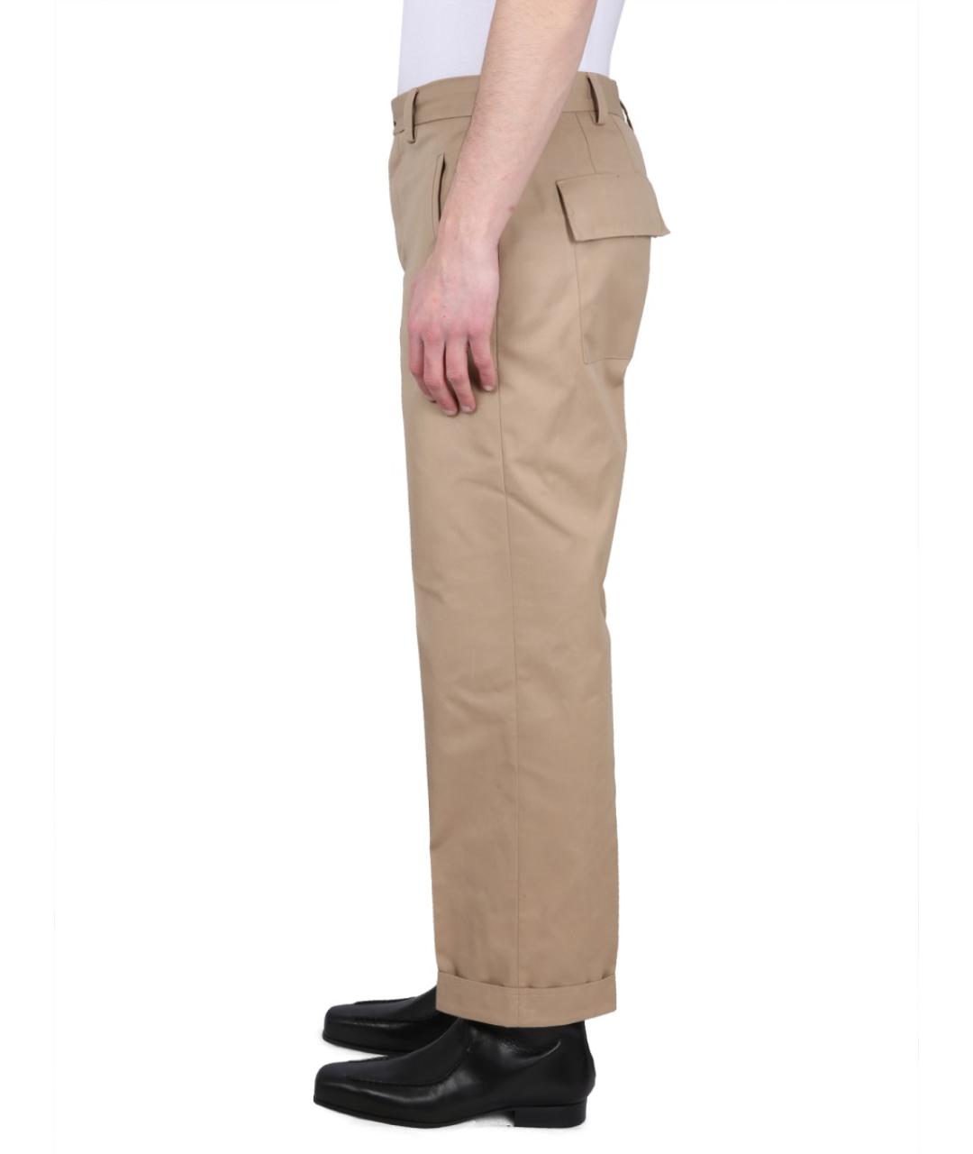 PT TORINO Бежевые хлопковые повседневные брюки, фото 3