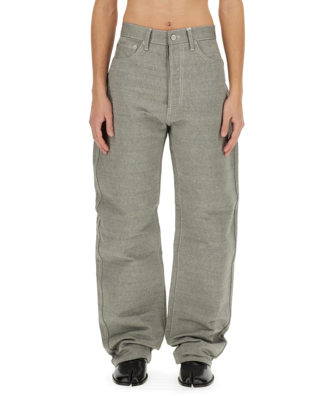 MAISON MARGIELA Серые прямые джинсы, фото 5