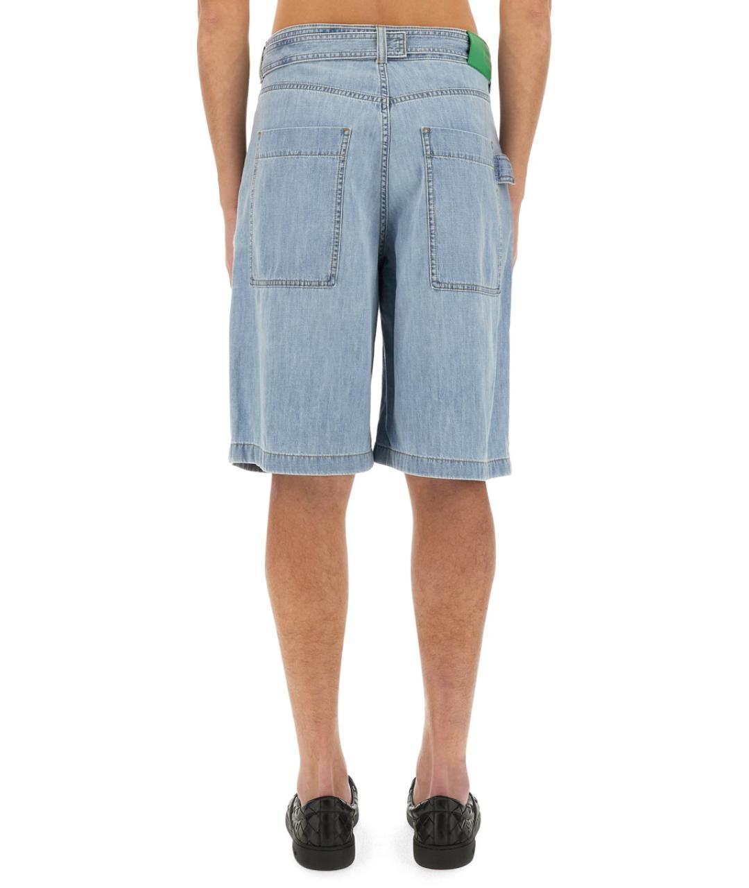 BOTTEGA VENETA Синие хлопковые шорты, фото 4