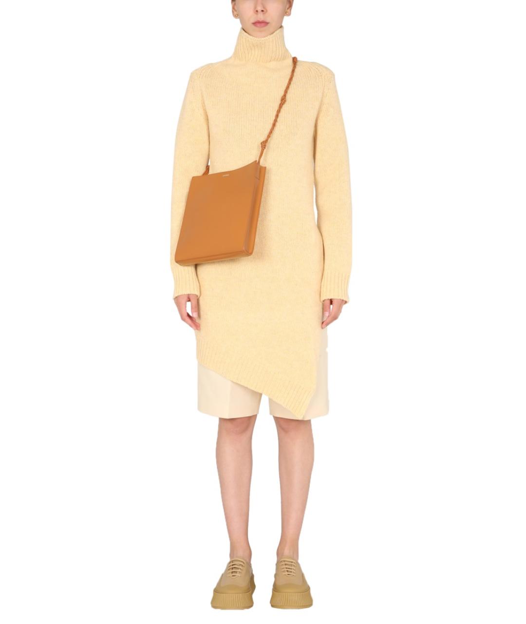 JIL SANDER Желтый шерстяной джемпер / свитер, фото 2