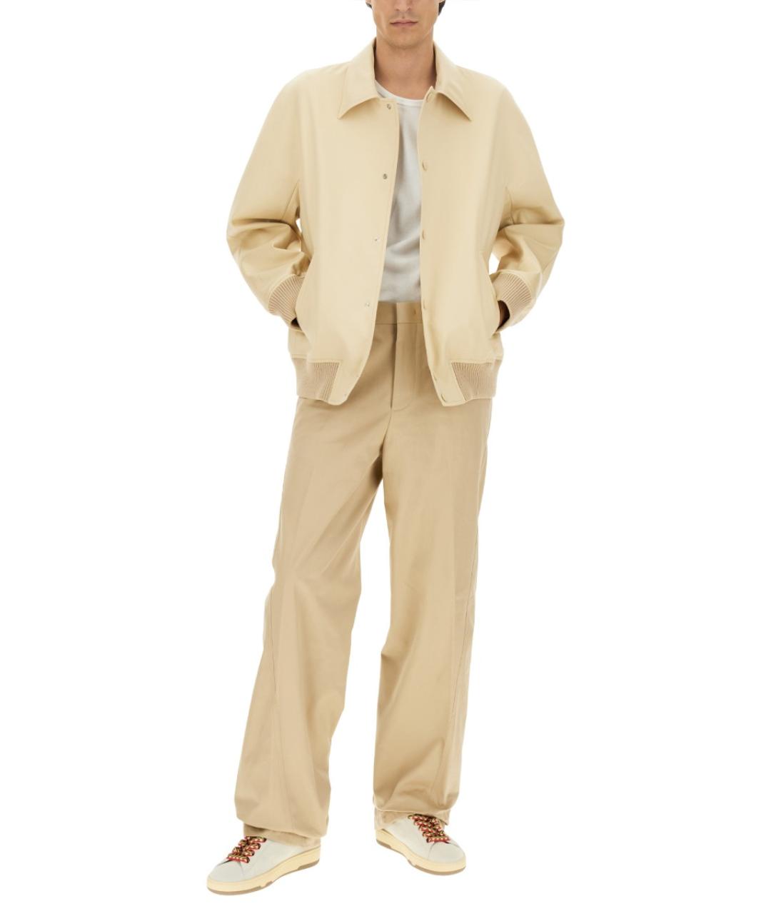 LANVIN Бежевая хлопковая куртка, фото 3