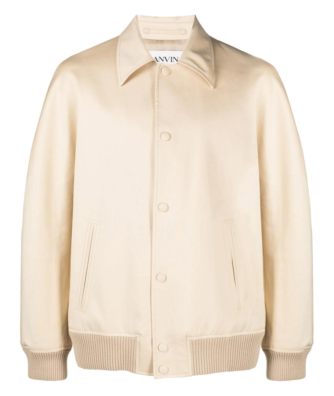 LANVIN Бежевая хлопковая куртка, фото 1