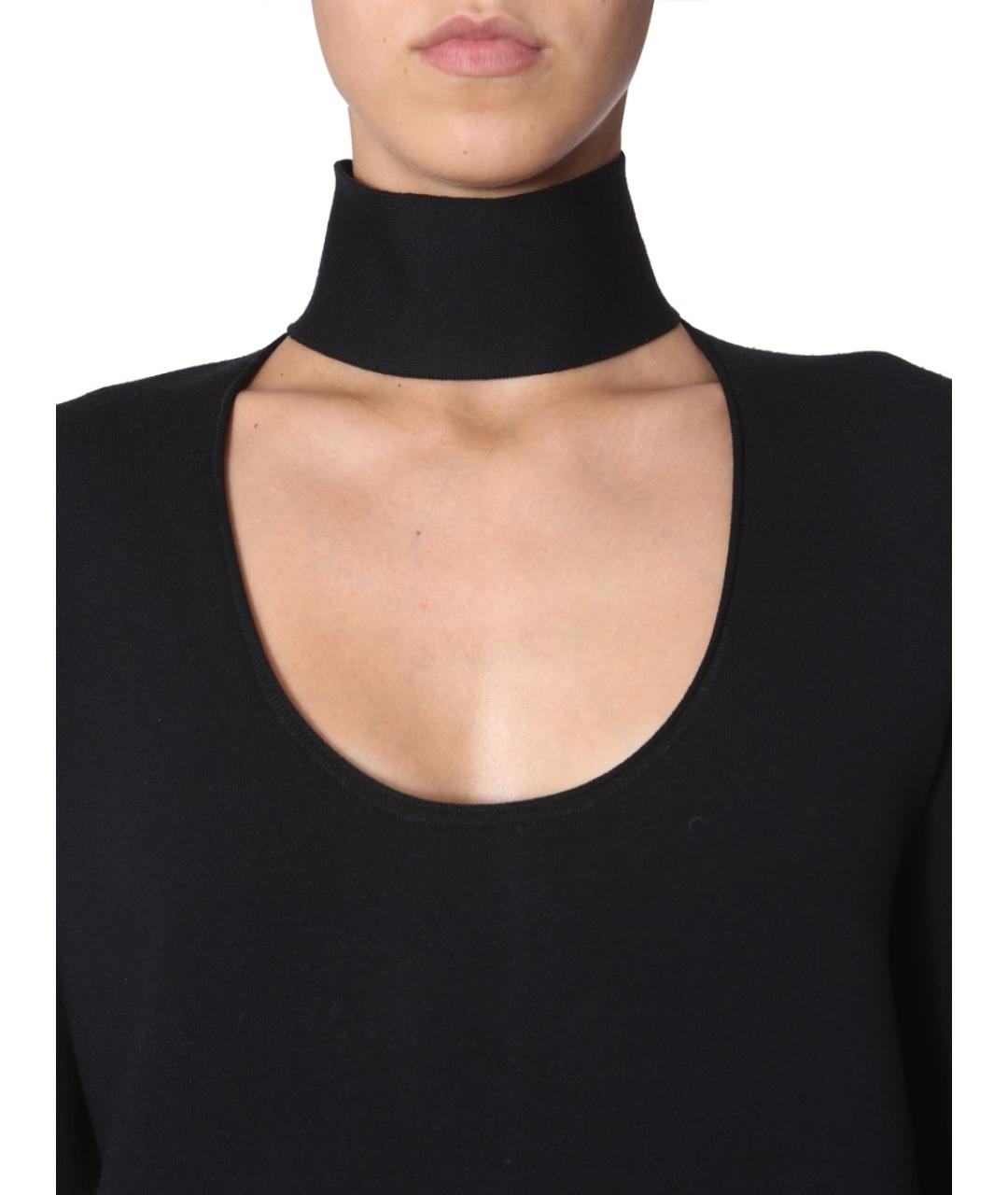 BOTTEGA VENETA Черное вискозное повседневное платье, фото 5