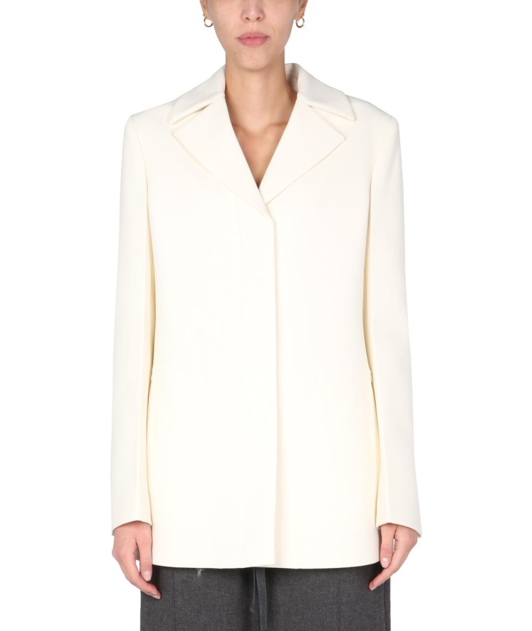 JIL SANDER Белый шерстяной жакет/пиджак, фото 5