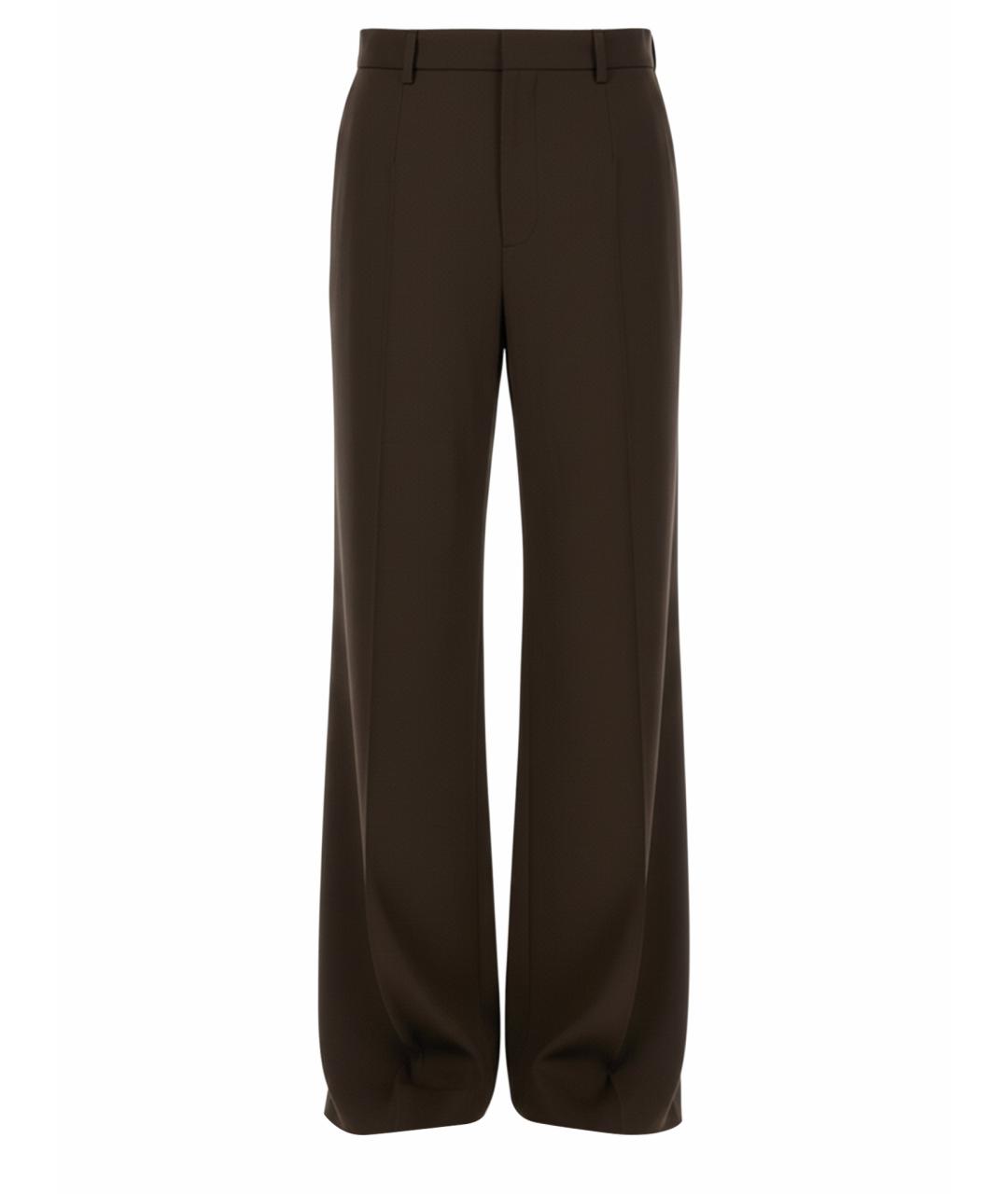 DOLCE&GABBANA Коричневые хлопковые повседневные брюки, фото 1