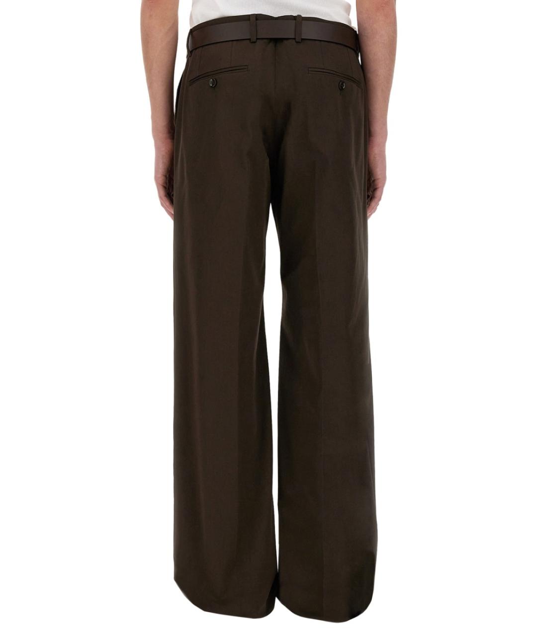 DOLCE&GABBANA Коричневые хлопковые повседневные брюки, фото 3
