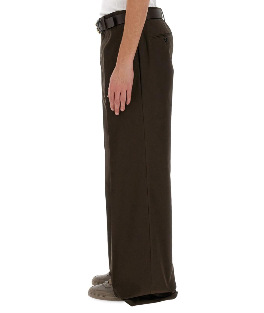 DOLCE&GABBANA Коричневые хлопковые повседневные брюки, фото 4