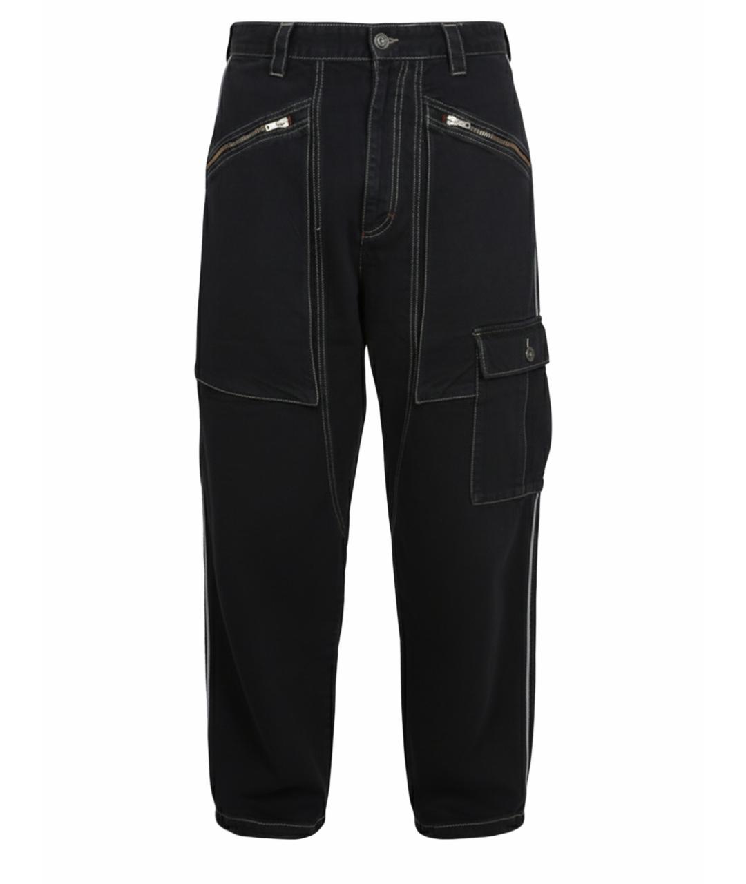 ISABEL MARANT Черные хлопковые повседневные брюки, фото 1