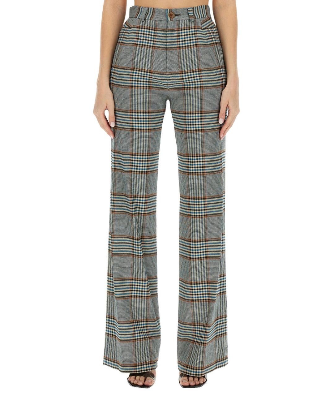 VIVIENNE WESTWOOD Мульти вискозные прямые брюки, фото 2