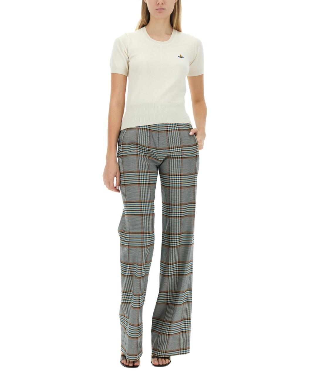 VIVIENNE WESTWOOD Мульти вискозные прямые брюки, фото 3