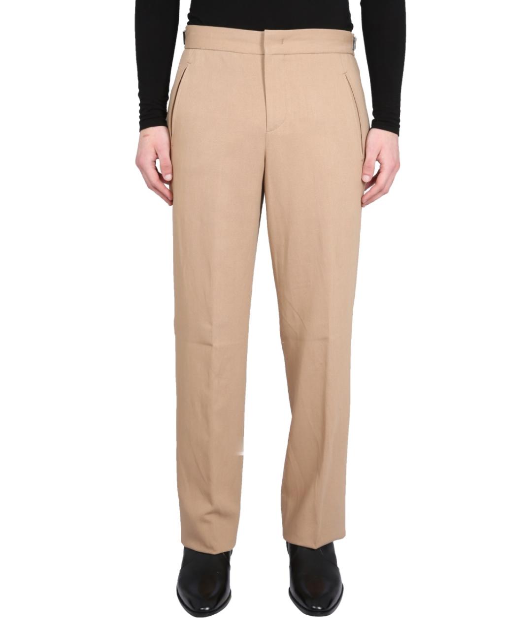 PT TORINO Бежевые вискозные повседневные брюки, фото 5