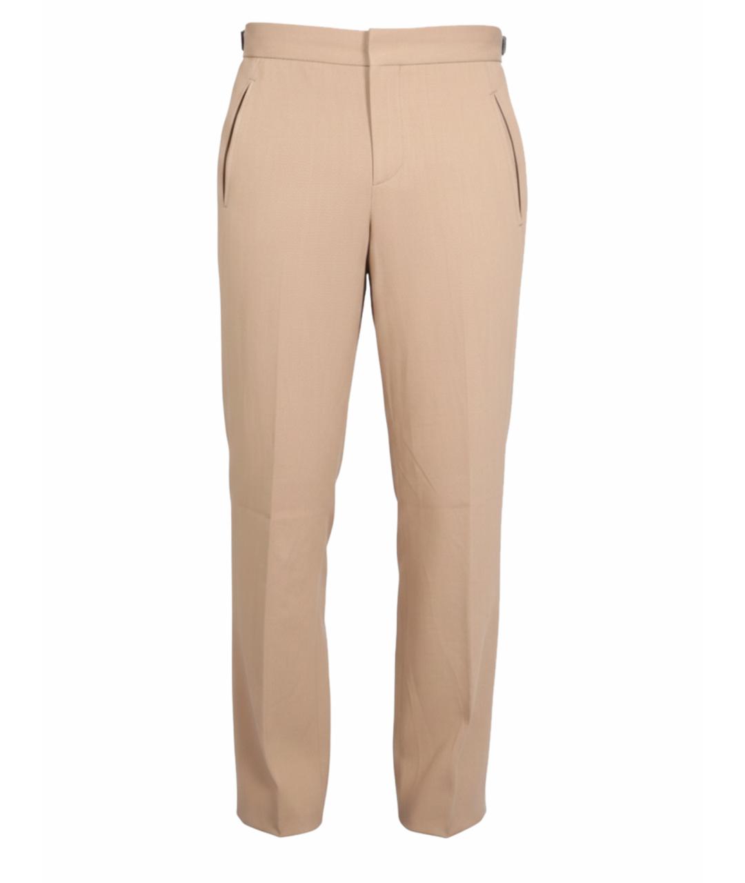 PT TORINO Бежевые вискозные повседневные брюки, фото 1