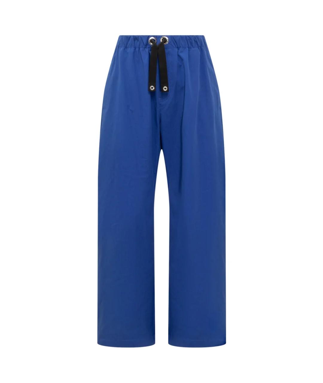 VERSACE Синие хлопковые повседневные брюки, фото 1