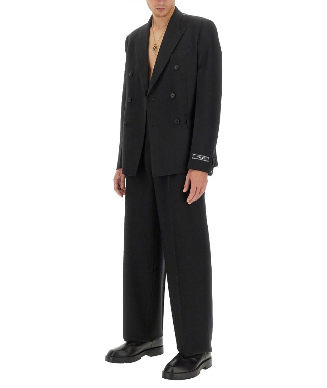 VERSACE Черный шерстяной пиджак, фото 6