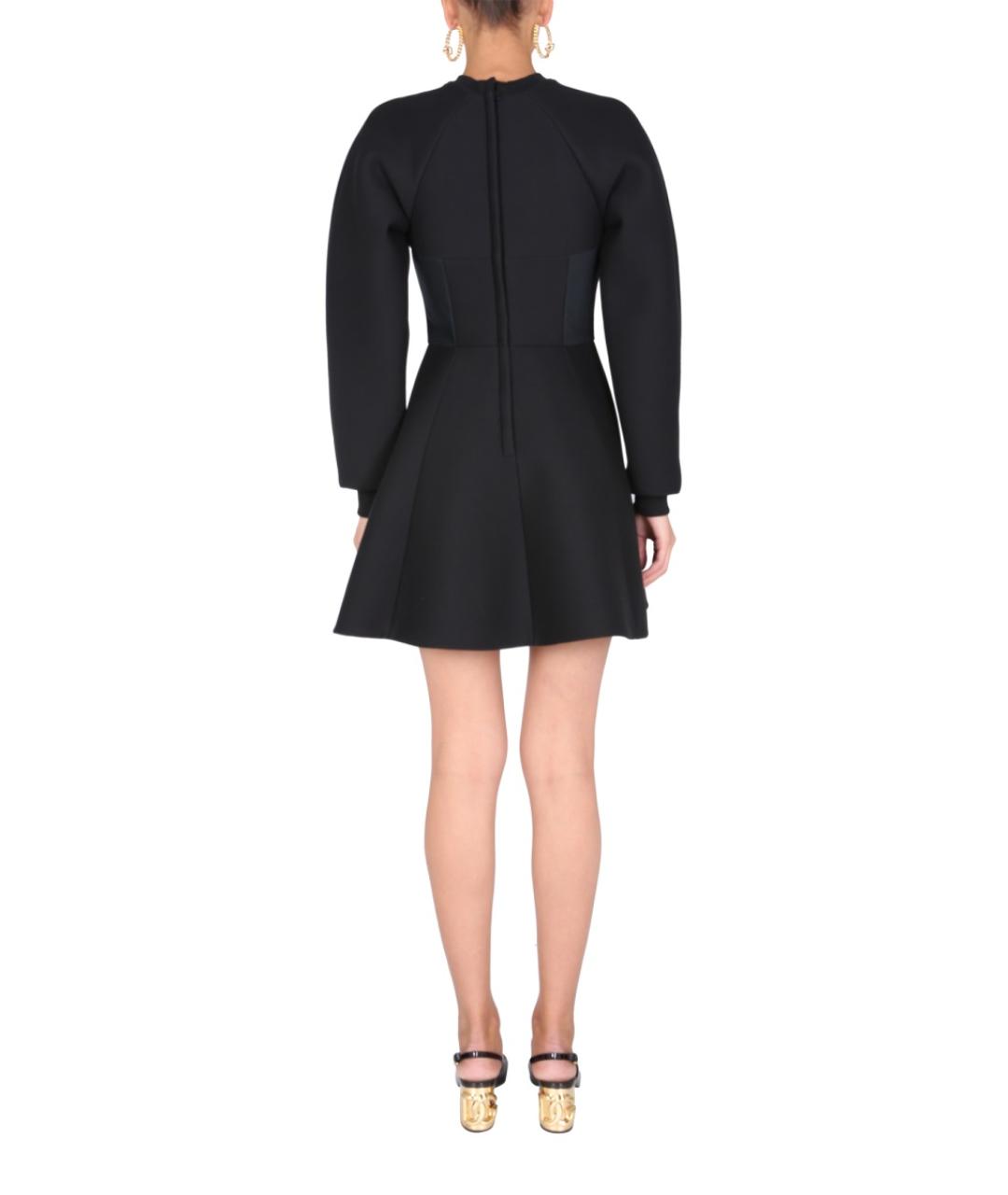 DOLCE&GABBANA Черное хлопковое повседневное платье, фото 5