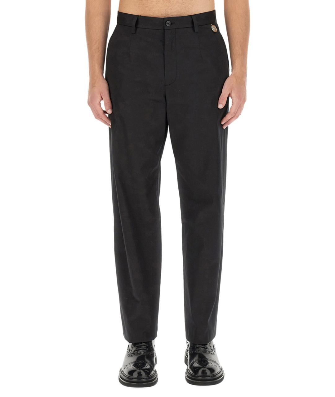 DOLCE&GABBANA Черные хлопковые повседневные брюки, фото 5