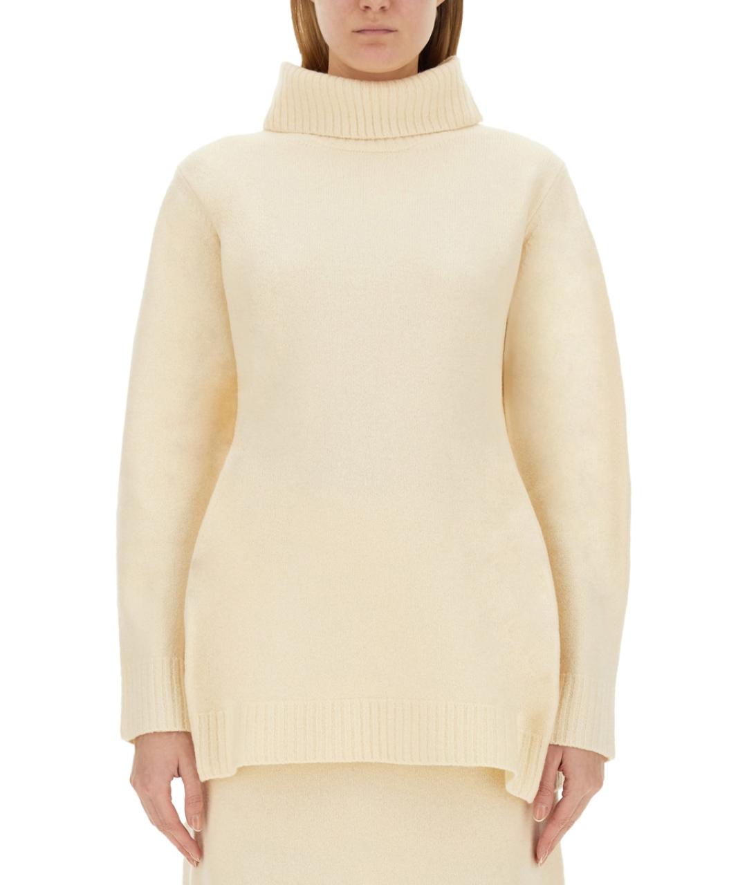 JIL SANDER Белый шерстяной джемпер / свитер, фото 1