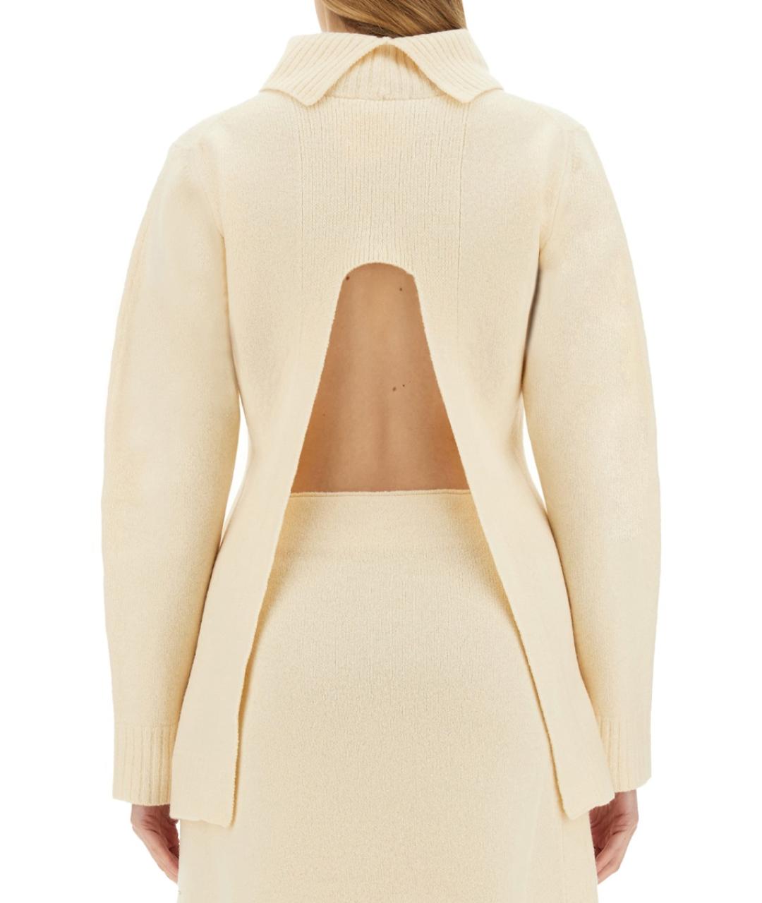 JIL SANDER Белый шерстяной джемпер / свитер, фото 3