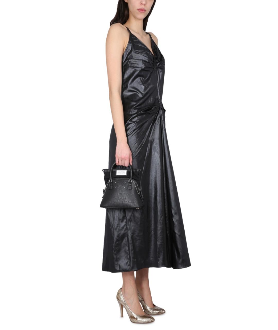 MAISON MARGIELA Черное полиэстеровое вечернее платье, фото 3