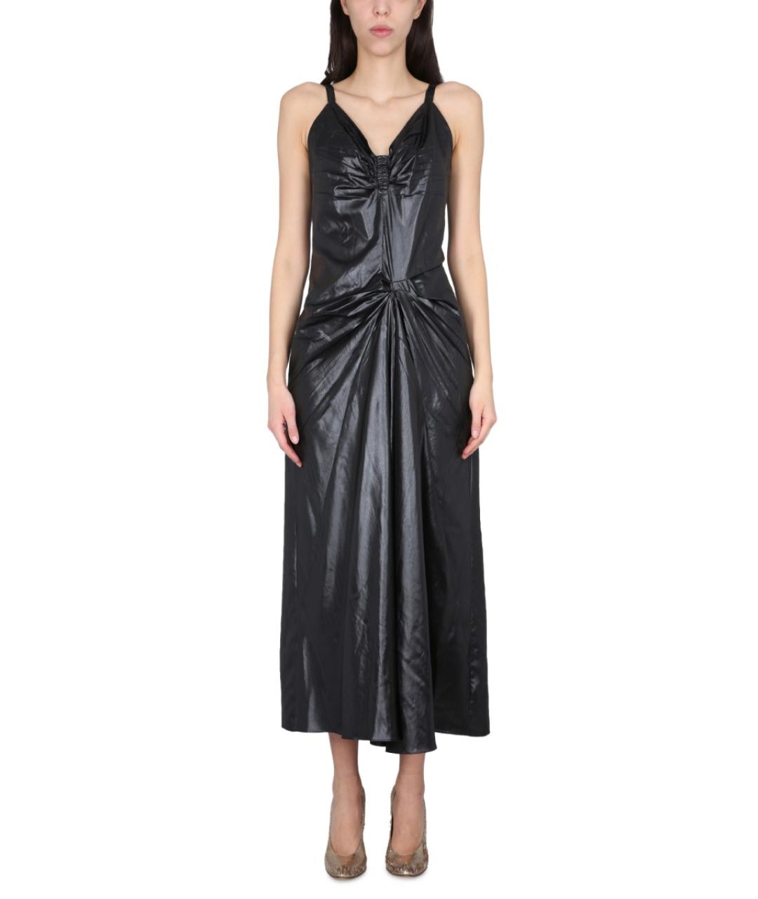 MAISON MARGIELA Черное полиэстеровое вечернее платье, фото 2