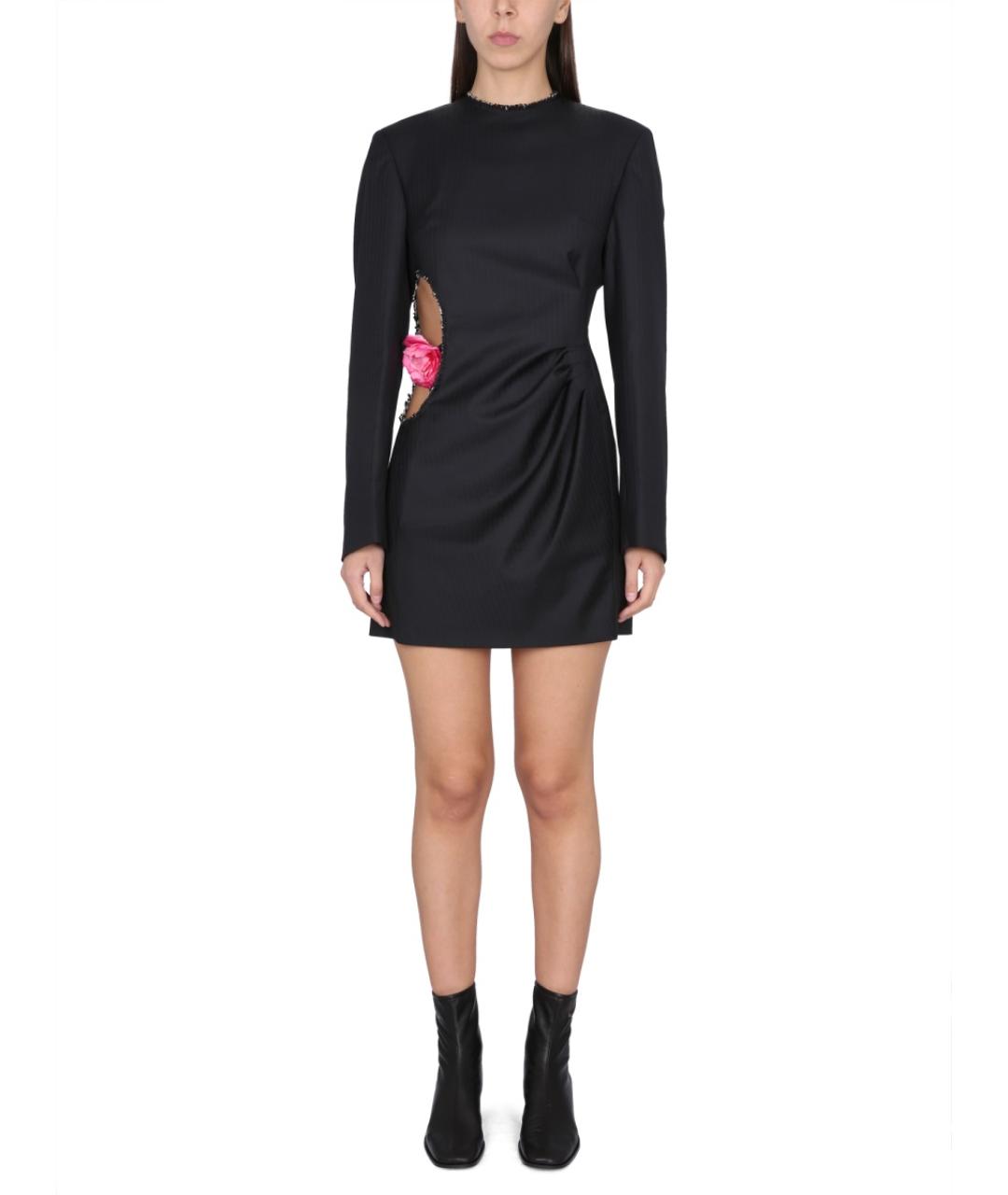 ACNE STUDIOS Черное шерстяное вечернее платье, фото 2