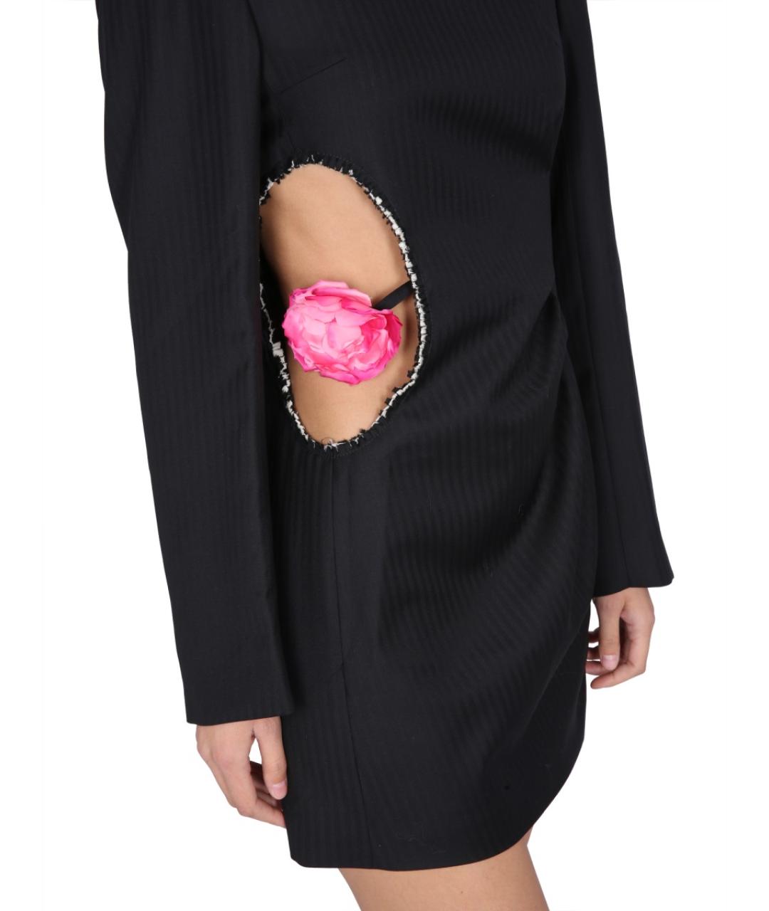 ACNE STUDIOS Черное шерстяное вечернее платье, фото 5