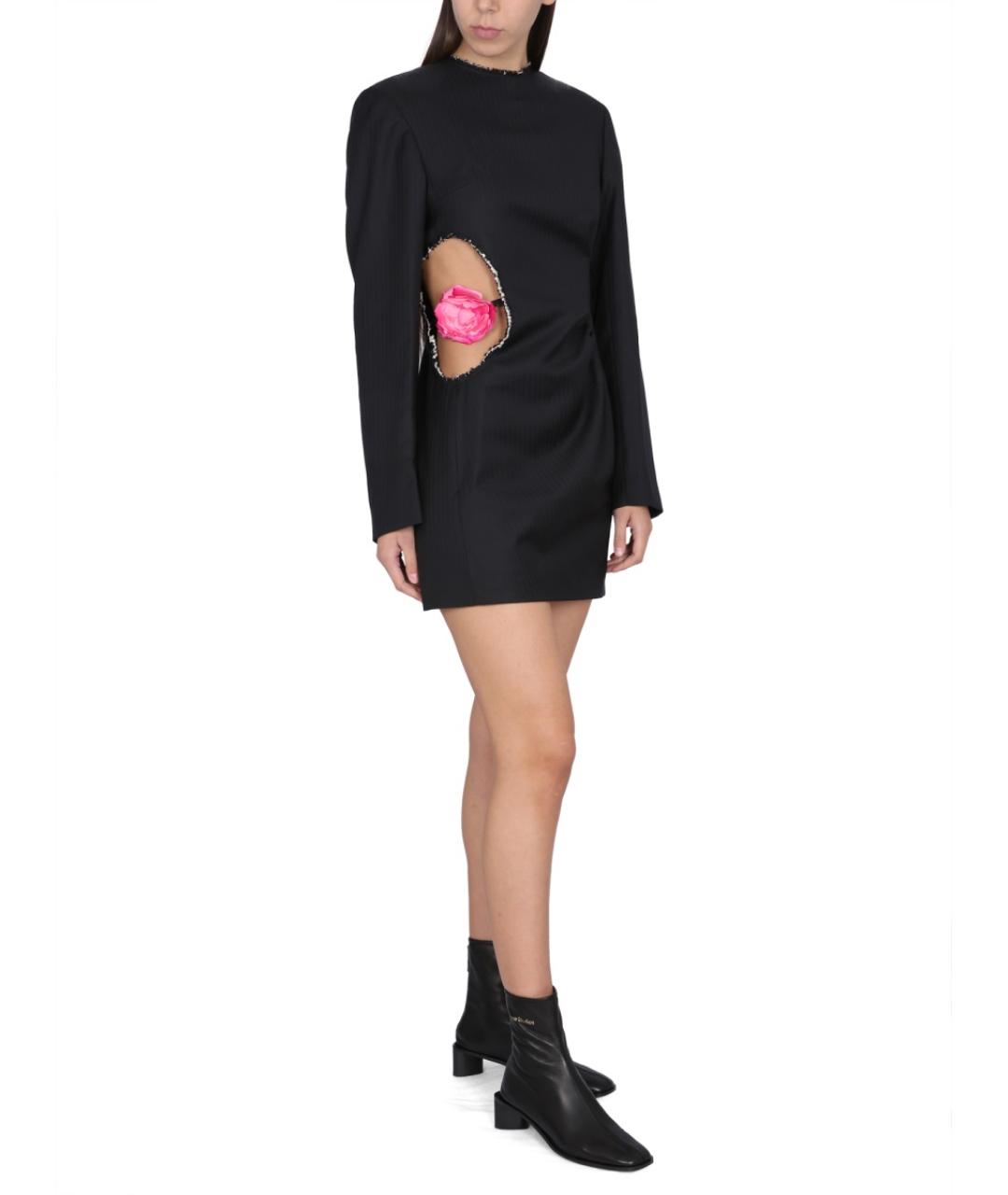 ACNE STUDIOS Черное шерстяное вечернее платье, фото 3