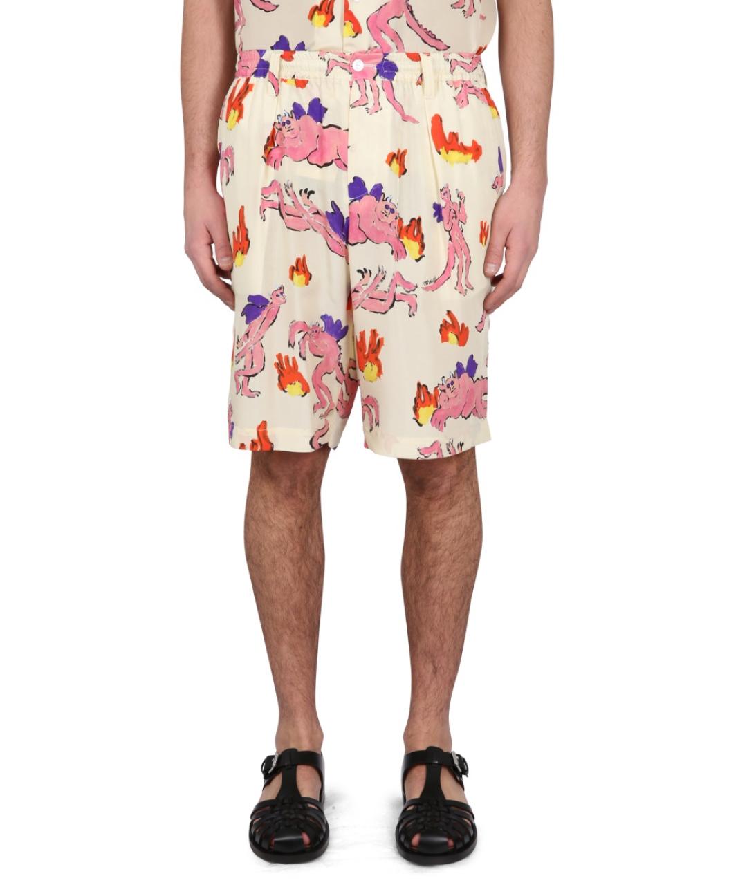 MARNI Белые хлопковые шорты, фото 2