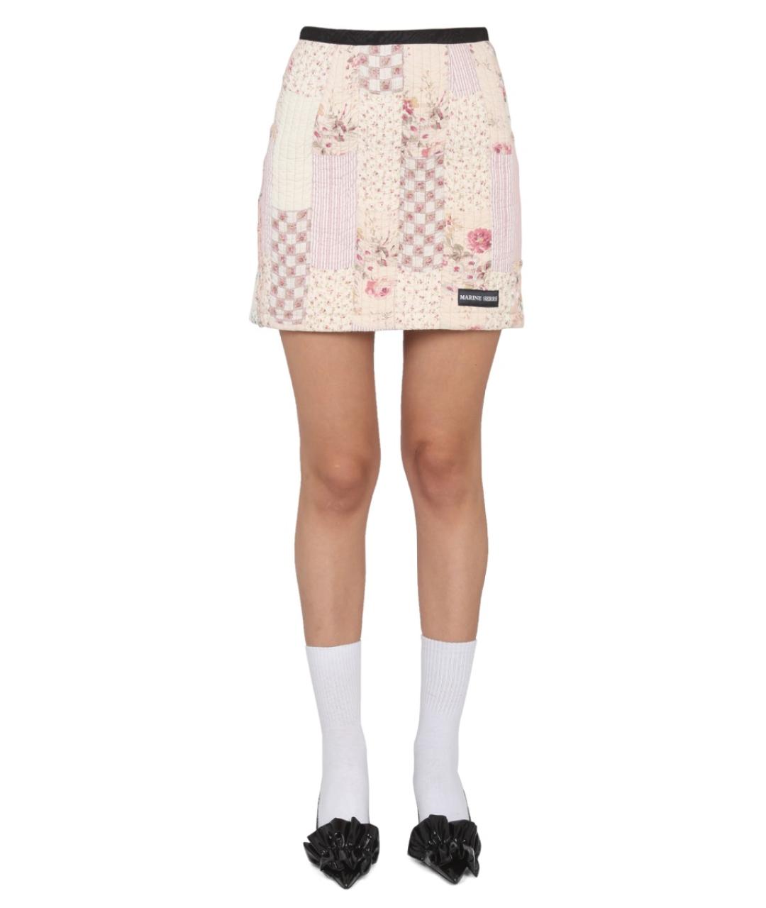 MARINE SERRE Мульти хлопковая юбка мини, фото 1
