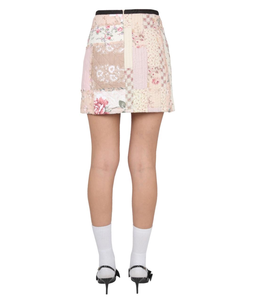 MARINE SERRE Мульти хлопковая юбка мини, фото 4