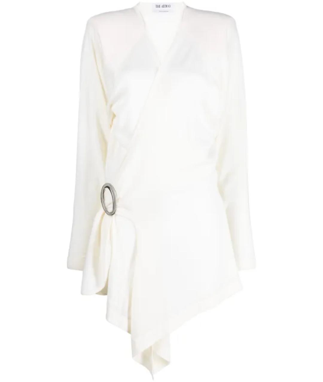 THE ATTICO Белое шерстяное коктейльное платье, фото 1