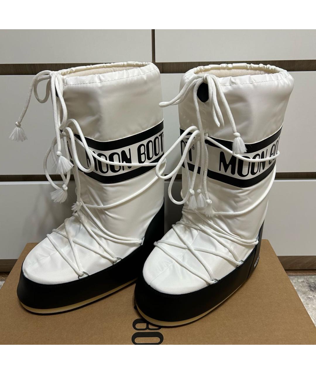 MOON BOOT Белые высокие ботинки, фото 2